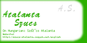 atalanta szucs business card